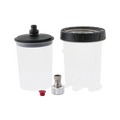 Capliner cup, ring, disposable liner, disposable lid, plug and adapter