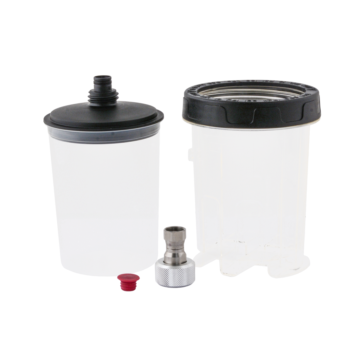 Capliner cup, ring, disposable liner, disposable lid, plug and adapter