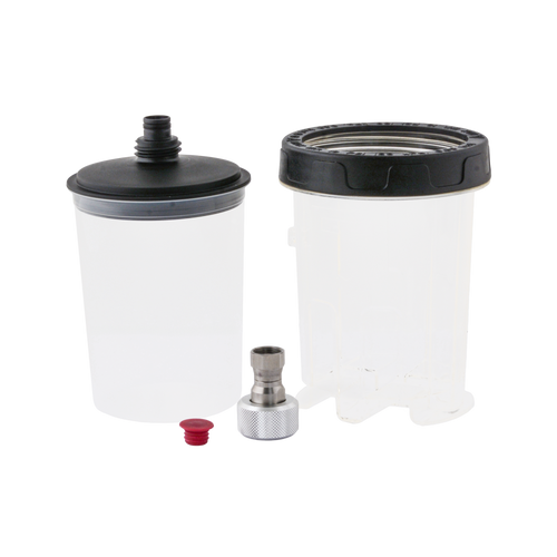 Capliner cup, ring, disposable liner, disposable lid, plug and adapter